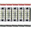 10pcs(5 Sets) 5pcs 600V 15A 5 Positions Double Row Screw Terminal Strip with Cover+5pcs 600V 15A 5 Positions Black Red