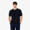 Lacoste Men's Short-Sleeve Rib Knit Twisted Yarn Crew Neck Pullover AH827E-56G166