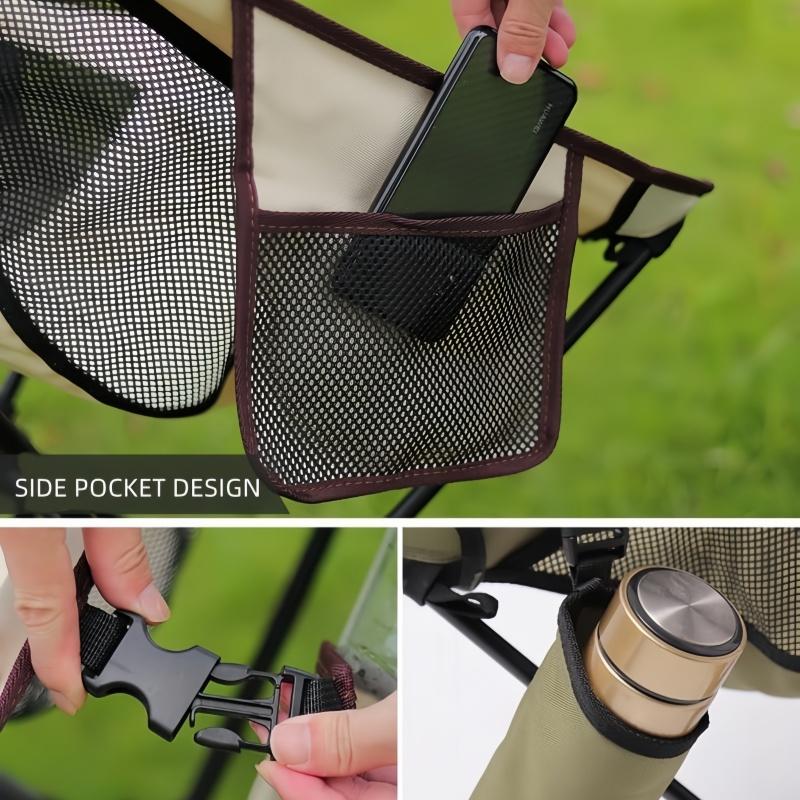 Přenosná skládací židle Moon Chair Outdoor Camping Hliníková slitina Rybářská židle Plážová taška na piknikový pohár Ultralehká skládací cestovní židle