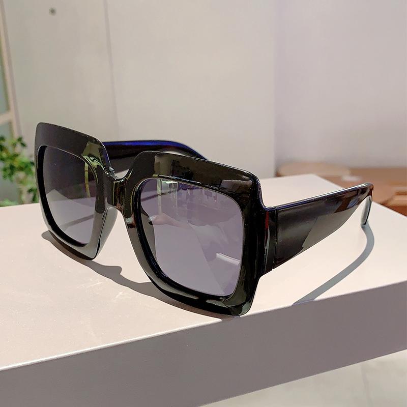 Oversized Square Sunglasses Women  Fashion Vintage Candy Color Sun Glasses Ins Trendy Stylish Design Outdoor Shades
