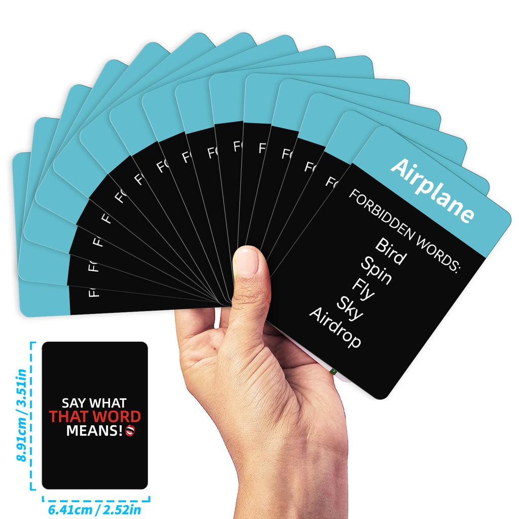 Say What That Word Mean Adult Words Description Tabletop Guessing Game Card for Fun Educational Entertainment