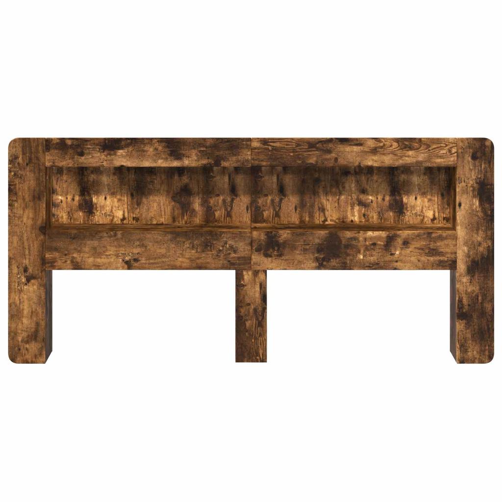 Headboard Cabinet Smoked Oak 215 x 18.5 x 100 cm