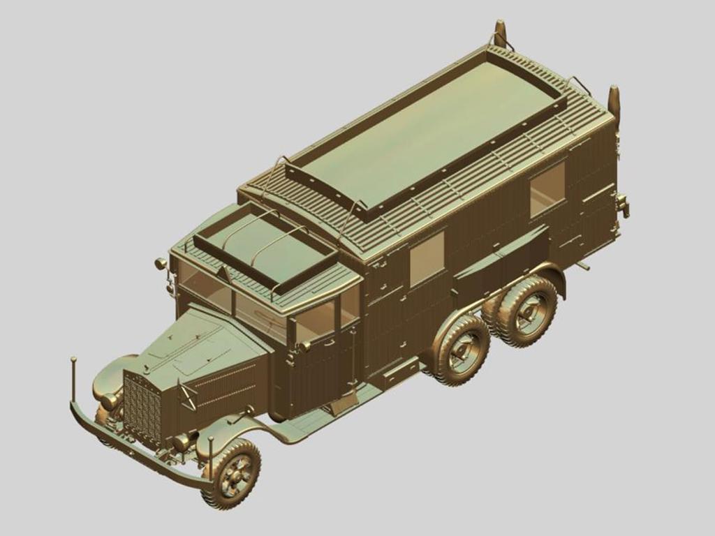 ICM 1/35 Scale German Krupp L3H163 Kfz.72 Radio Command Vehicle Plastic Model 35462