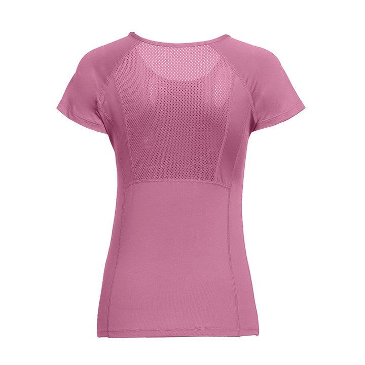 Sports yoga short-sleeved women, quick-drying breathable slim-fit, summer running fitness training top S