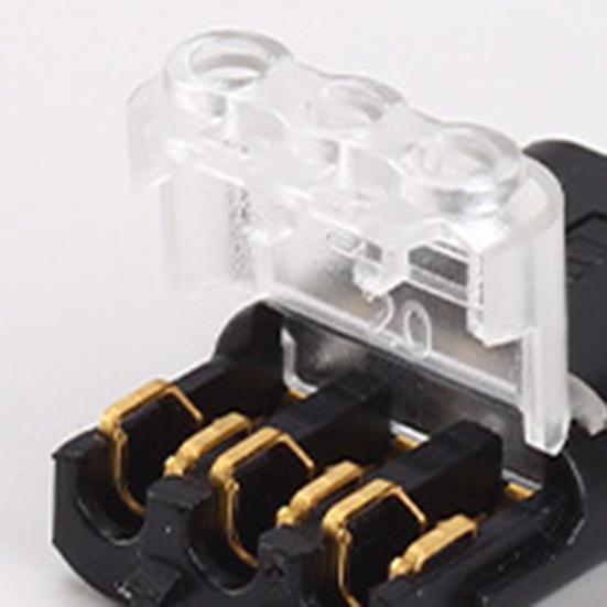 24/40Pcs 3-Pin Solderless Wire Connectors with Locking RGB LED Strips Light Wire Quick Connector No Stripping 18-22AWG Wire Plug-in Connector