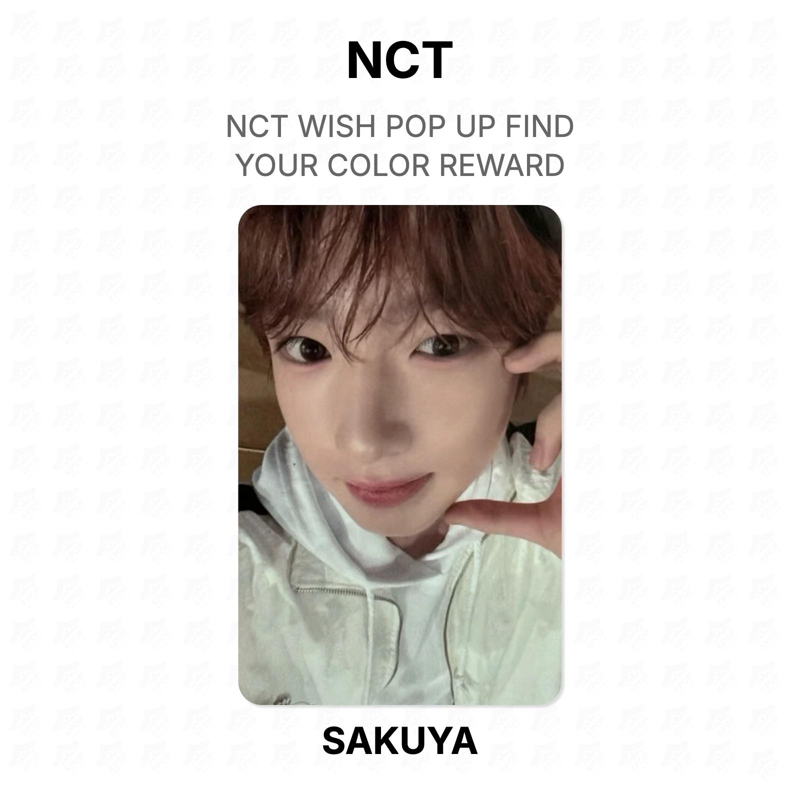 NCT WISH POP UP FIND YOUR COLOR REWARD Official Photocard SAKUYA