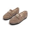 2025 New Winter Warm Cotton Shoes Women Plush Lined Lamb Bean Shoes Thick Sole Plus Size Outdoor Casual Sneakers