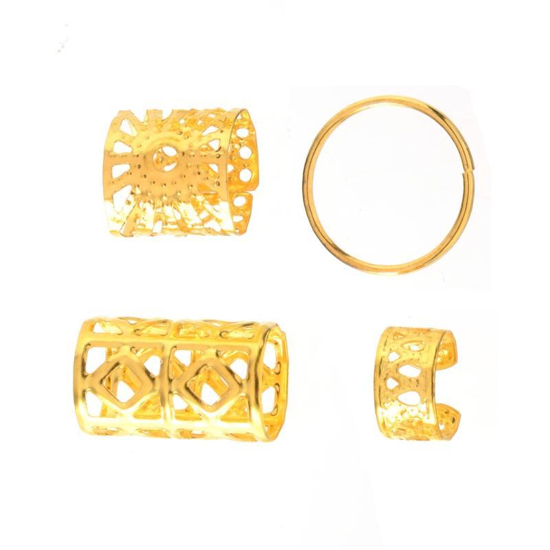 40pcs Hollowed-Out Iron Hair Decor Rings Non-rust Dreadlock Hair Extension Accessories for Punk Style Hairstyling