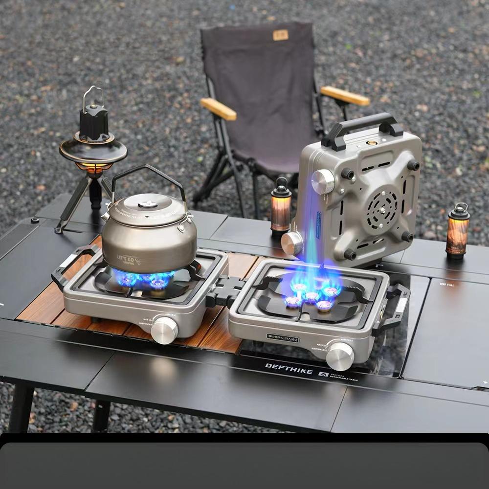 cassette stove foldable picnic portable outdoor gas burner high power dual-use butane stove integrated split dual-use stove