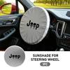 Car Steering Wheel Anti-Heat Sun Shade Cover Sunscreen Insulation Protect Shield For Jeep Cherokee Wrangler JK Gladiator Compass AKR1