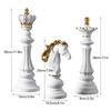 "Luxury Resin Chinese Chess Set: King, Queen, War Horse Pieces & Chessboard"