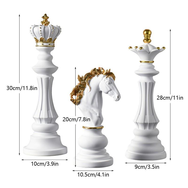 "Luxury Resin Chinese Chess Set: King, Queen, War Horse Pieces & Chessboard"