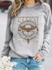 Women's Halloween Crew Neck Pullover Sweatshirt - Long Sleeve Casual Fall/Winter Style
