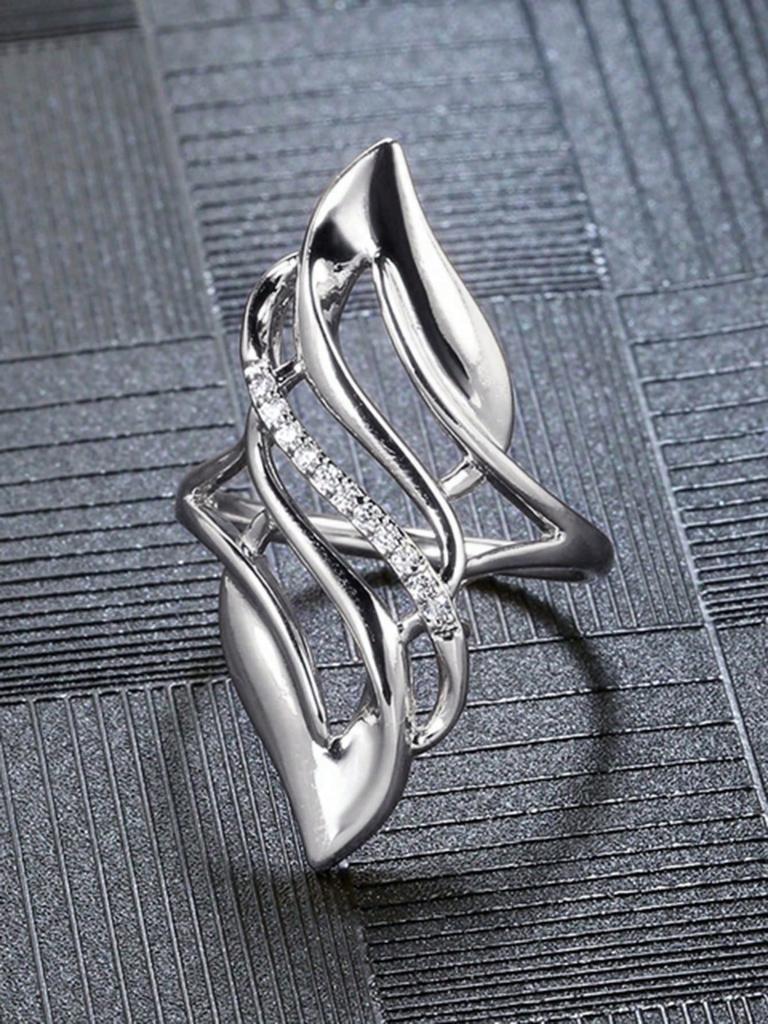 1 PC Elegant Cubic Zirconia Ring For Women For Wedding Engagement Anniversary Party Band Jewelry Valentine's Day Gift Valentines Mother's Day,Gift