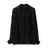 Zar Autumn New Women's Clothing French Style All-Matching Casual Silk Blended Velvet Shirt 9390109 800