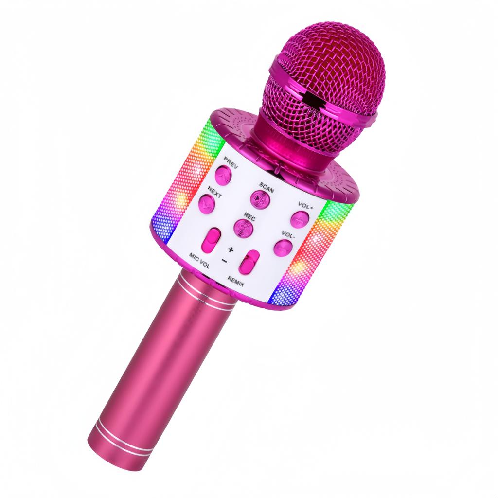 Karaoke Microphone for Kids & Adults - Bluetooth Microphones Singing Mic with Disco Lights, Portable Karaoke Player for Gifts