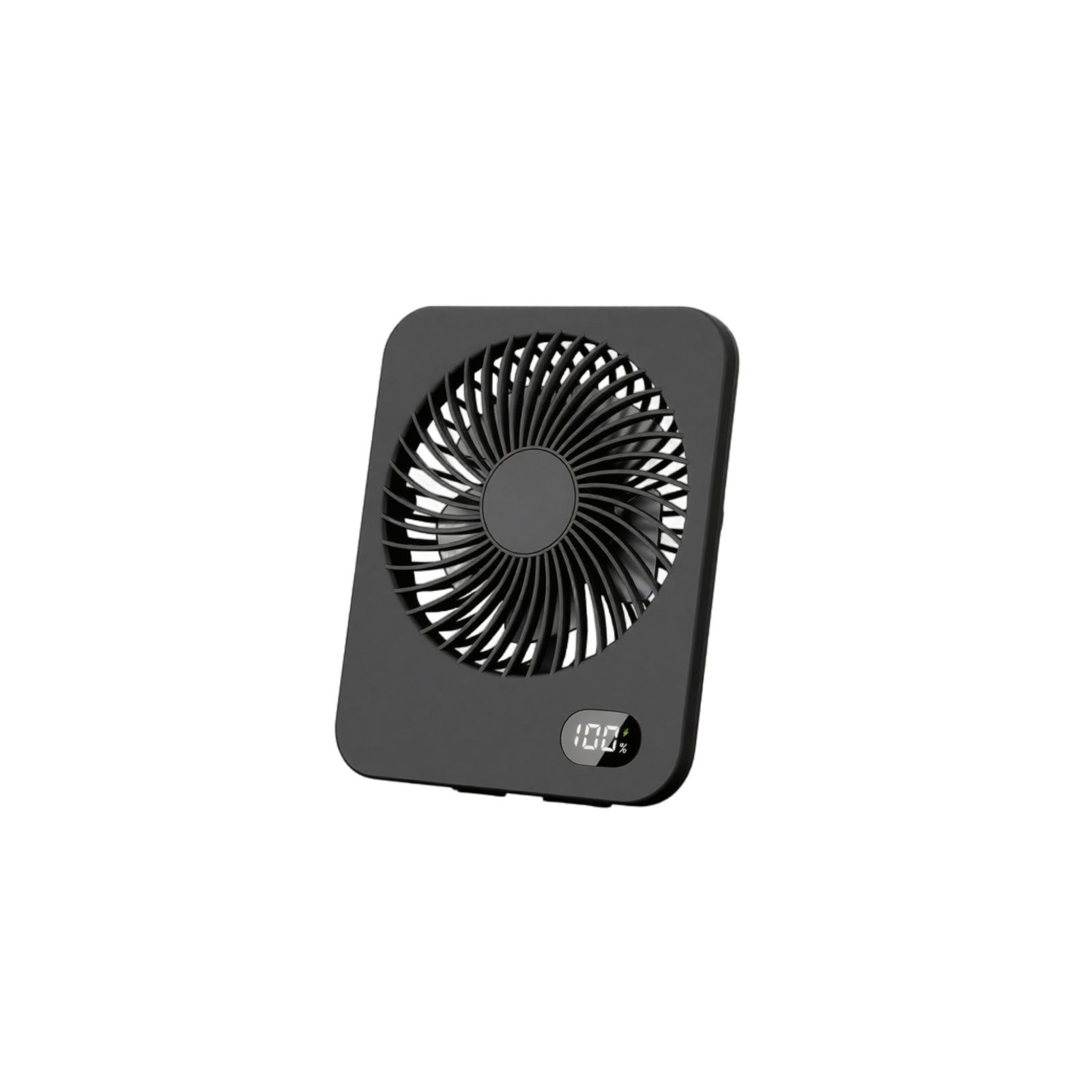 

Portable Desktop Fan Ultra Thin Mini USB Fan Quiet Operation Rechargeable Battery Long Runtime Adjustable Speed for Office Home Use one size чёрный