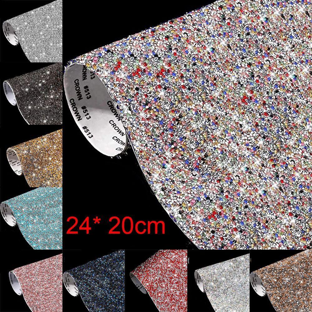 New Self-Adhesive Rhinestone Sticker Sheet Glitter Trim Applique Crystal DIY Home Decor Bling Paster Gifts Auto Decor