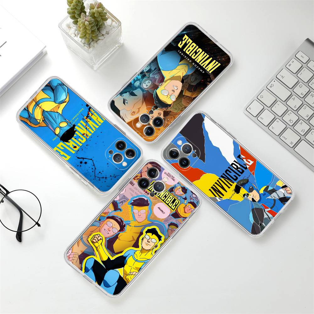 Superhero Invincible Anime For IPhone 17 16 15 14 13 12 Mini 11 Pro Max Transparent Case