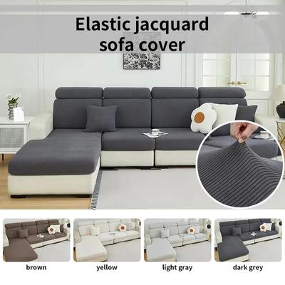 1 Stück Sofasitzbezug Elastischer Jacquard Überzug Sofakissenbezug für Wohnzimmer Couchbezug Ein Streifenmuster