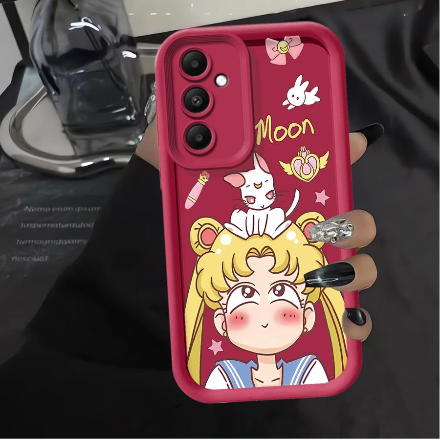 Cartoon S-Sailors Moon Phone Cover Case for Samsung Galaxy A56 A73 A22 A21s A25 A26 A35 A52 A54 A24 A32 A55 A36