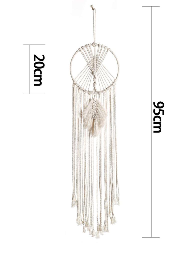 Makramee-Traumfänger, Makramee, rundes Blatt, Wandbehang, Boho-Dekoration, Wandteppich, ästhetisches Raumdekor, Weihnachtsgeschenke