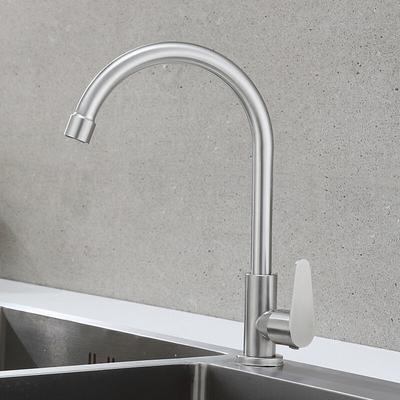Edelstahl-Kugellager-Wasserhahn, Einzelkühl-Küchenwasserhahn, Gemüsewaschbecken-Wasserhahn, Haushaltswasserhahn