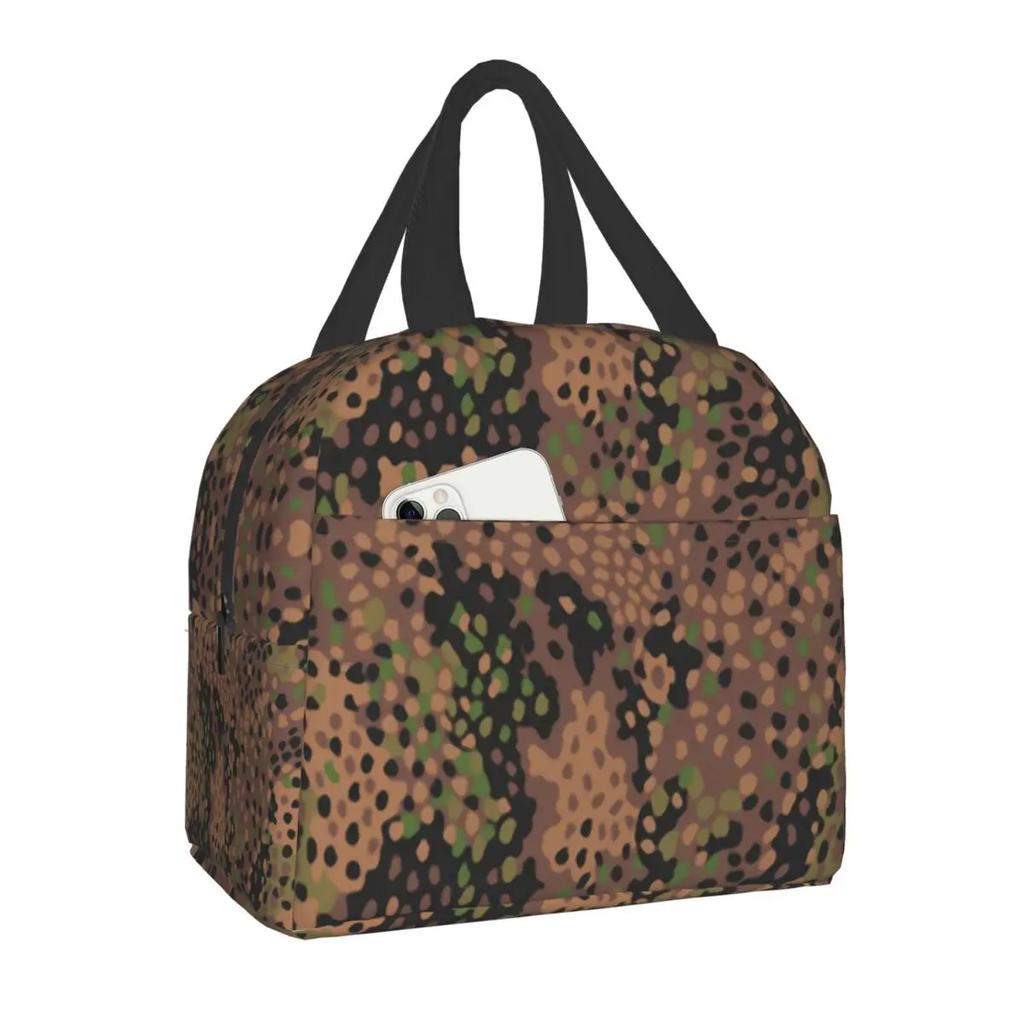 Military Camo Insulated Lunch Bag for Women Waterproof Army Camouflage Cooler Thermal Lunch Tote Office Picnic Food Bento Box