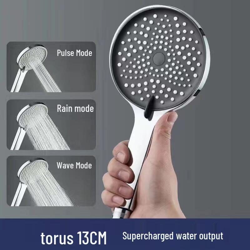 TLXT Pressurized 130mm Large Panel Handheld Shower Head