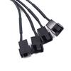 Copper Dc 5521 To 4Pin Pwm 4 Way Computer Pc Fan Power Adapter Cable 12V