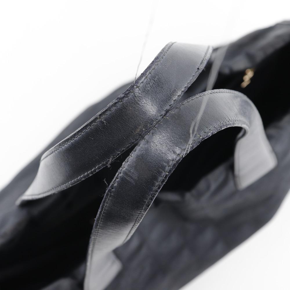 CHANEL Tote MM Tote Bag A15991 New travel line black Nylon canvas Women Used