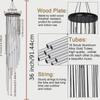 Wooden Rotating Wind Chime with 18 Aluminum Tubes for Home Decoration and Gifts