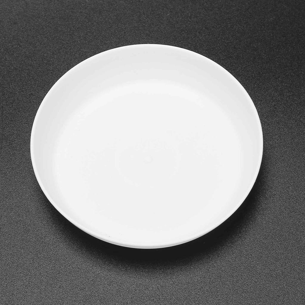 A84E-4X Plastic Plant Flower Pot Planter With Saucer Tray Round Gloss Home Garden Decor, White Upper Caliber -, 10Cm