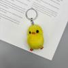 Mini Mink Fur Yellow Duck Keychain Plush Chick Couple Pendant Bag Phone Chain Charm