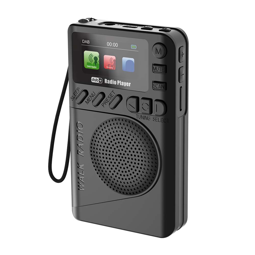 Mini DAB FM Digital Radio with Headphone Jack Portable Radio Speaker Rechargeable MP3 Playback Speaker for Running Sports