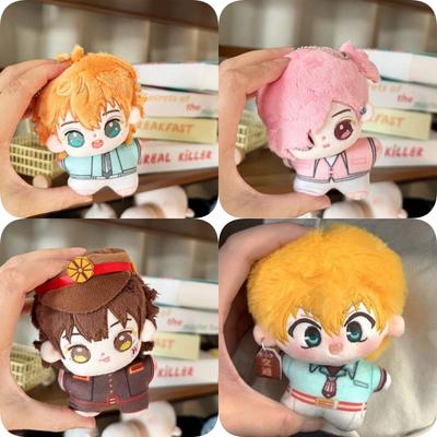 Fan Made 10cm Mini Plush Keychain Cute Anime Boy Stuffed Toy Soft Cotton Doll Pendant Handmade Cartoon Collectible Gift for Fans