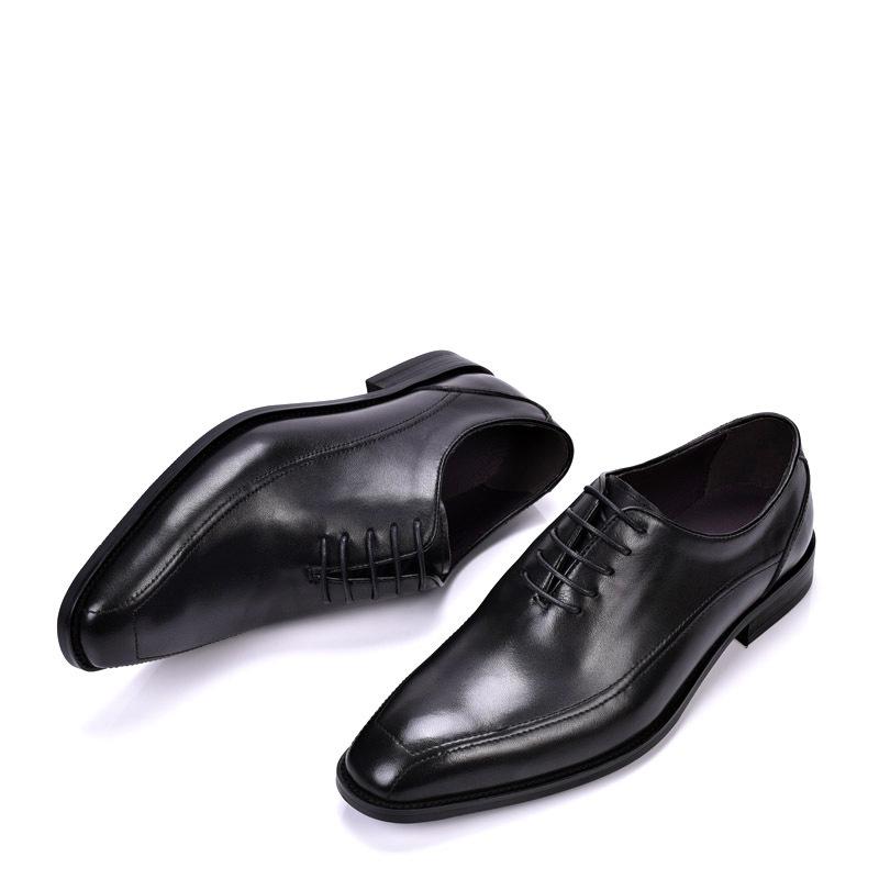 Men s Genuine Leather Pointed Toe Business Shoes - Trendy Formal Footwear Size 38