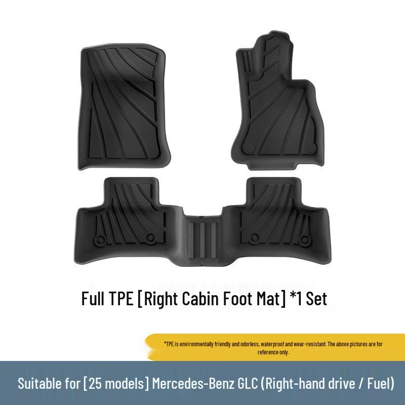 Eco-Friendly TPE Floor and Trunk Mats for 23-25 Mercedes-Benz GLC