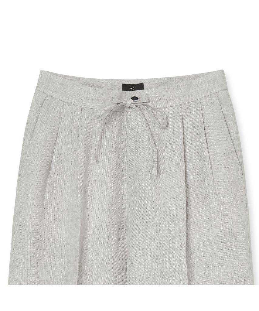 IOLO Relax Linen Double-Pleat Pants_Oatmeal