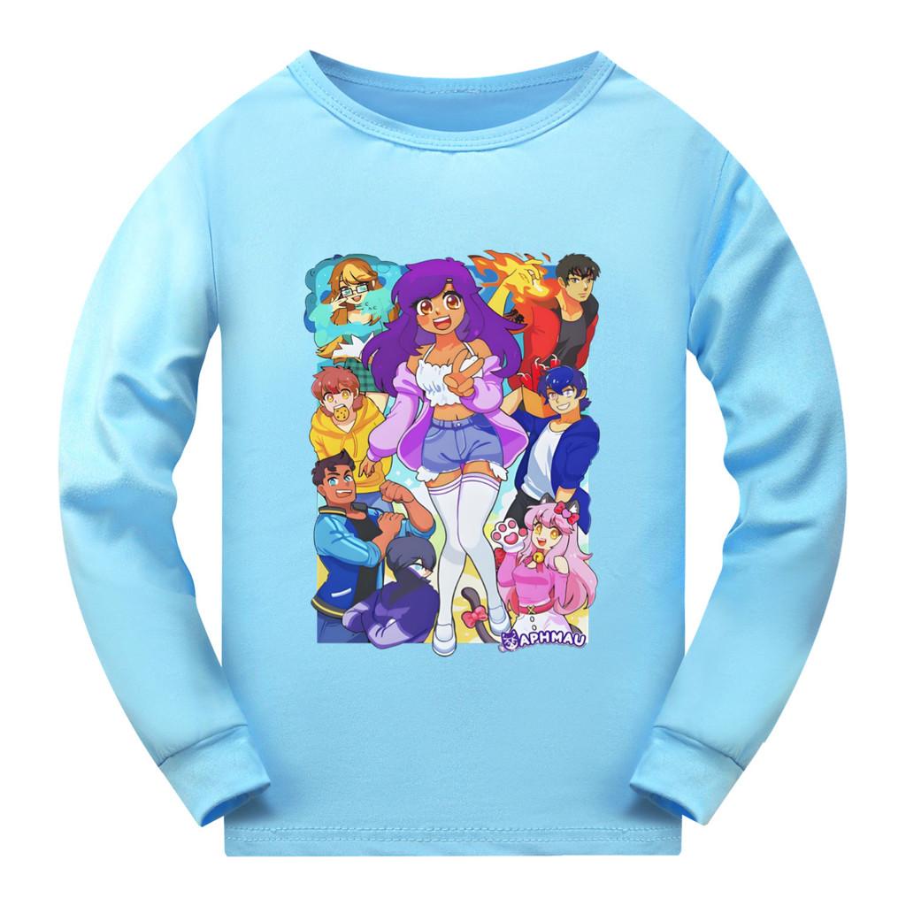 5370 Kids Girls APHMAU Printed Casual Long Sleeves T-Shirt