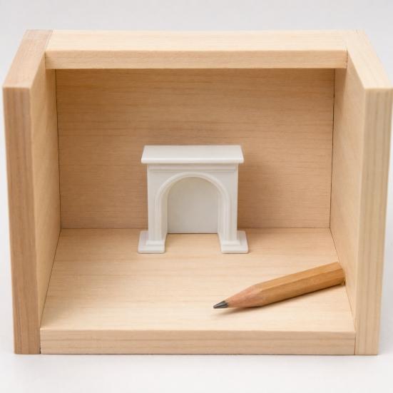 3D Printed Mini Fireplace Micro Scene Furniture Desktop Decoration for Room Box Model
