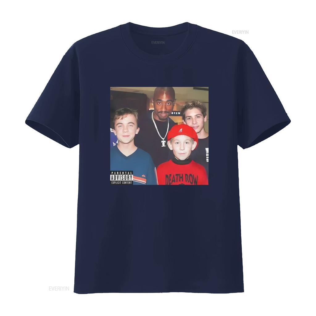 Malcolm In the Middle 2 Pac T Shirt Death Row Vintage Washed Top For Everyday Wear Stretched Comfortable Unisex Homme Casual