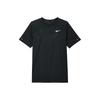 T-shirt à manches courtes pour homme avec logo imprimé et évacuation de la transpiration - Noir
