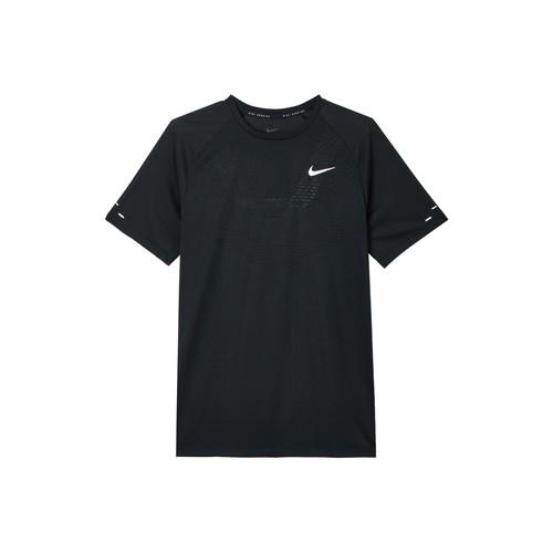 

Мужская черная футболка Nike с принтом и влагоотводящими свойствами, с коротким рукавом S чёрный