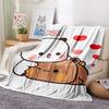 1PC Bubu Dudu Print Flannel Blanket, High quality All Seasons, Home Decor, Warmth and Comfort, Perfect for Christmas Gifts