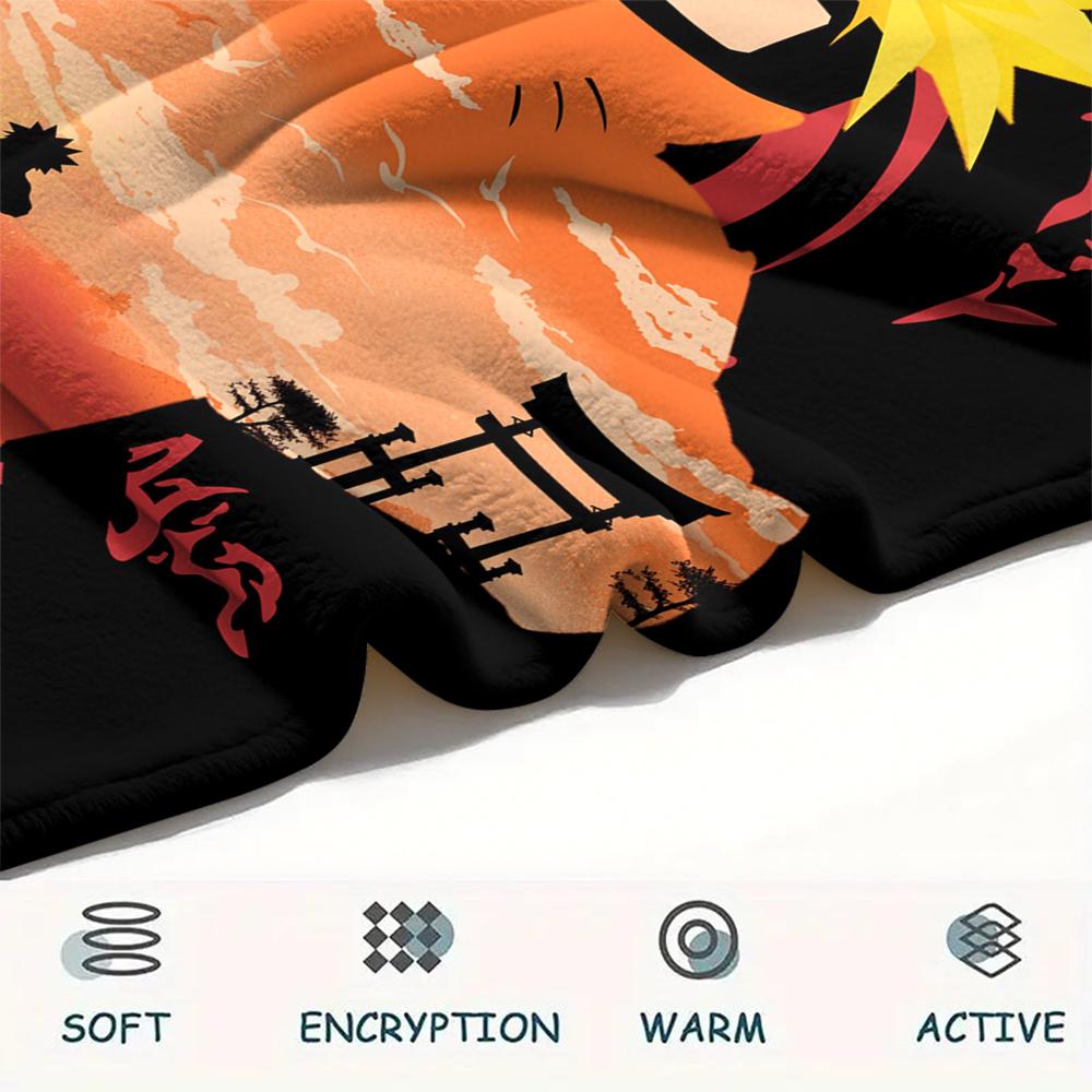 Naruto Naruto Anime Character Pattern Flannel Blanket, High Quality Comfortable for All Seasons, Home Decor, Warmth and Comfort, Perfect for Gifts.