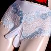 Cheap Underwear Men Jockstrap Panties Sexy Laces Penis Pouch Underpants Enhance T-Back Open Butt Thong Lingerie