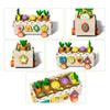 Baby Wooden Toys Multi-functional Fruits Vegetables Shape Sorting Stacking Educational Toys Gifts