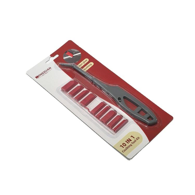 10 In1 Set Glue Cleaning Caulking Tool Kit Sealant Scraper (Red,Scraper) красный