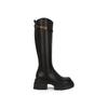 Skinny Boots~ Small Gold Buckle Diagonal Thick Bottom Velvet Medium and High Boots Female Knight Boots